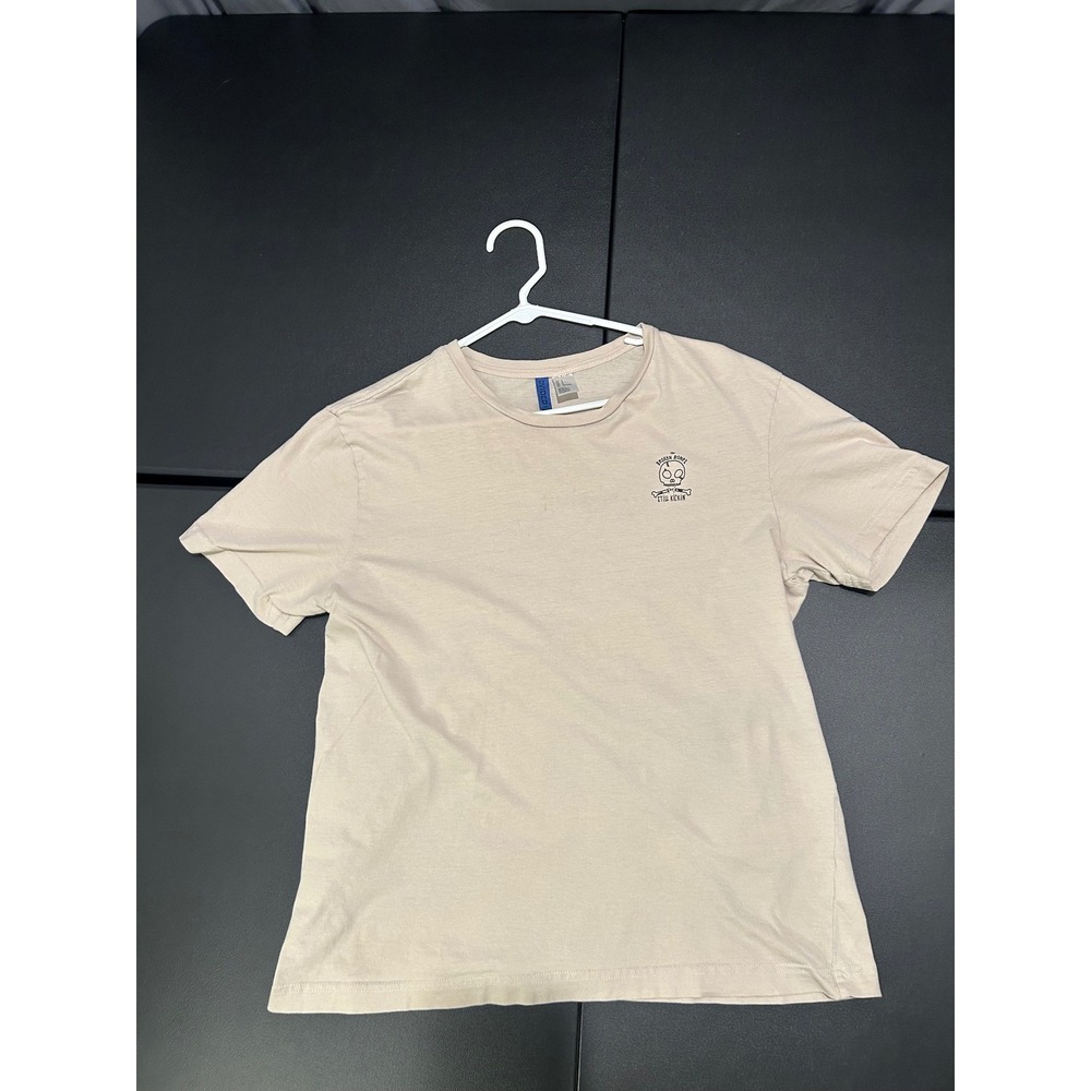 H&M Divided Tan Skull Graphic T-Shirt Mens Size Medium